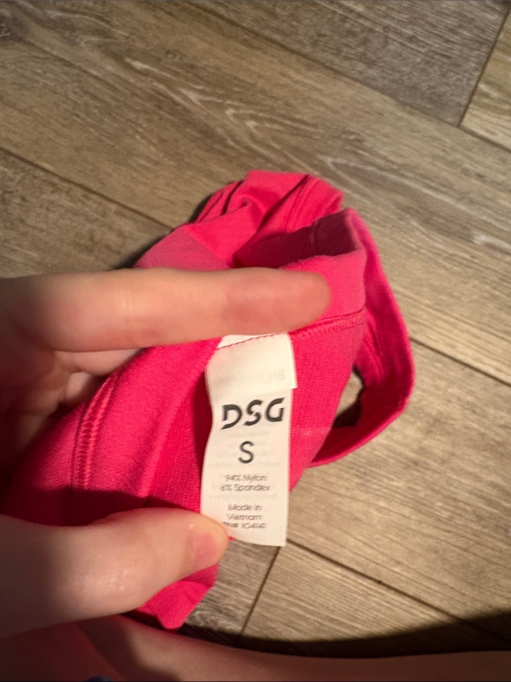 DSG Ribbed Racerback Crop Tank - Bright Pink - Picture 3 of 3